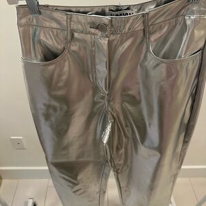 Silver Metallic Pants